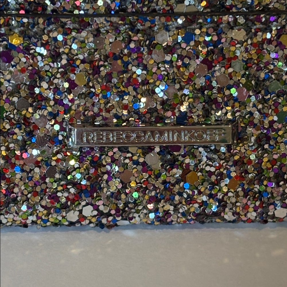 Rebecca Minkoff Glitter Envelope Clutch Like New - Picture 4 of 11